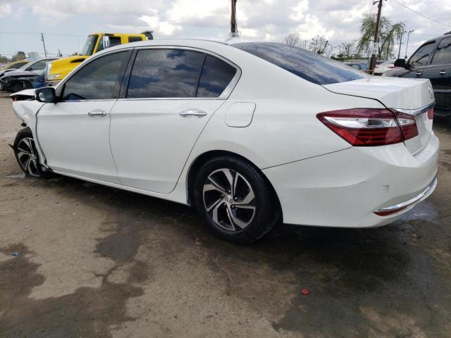 1HGCR2F35HA006996 - 2017 HONDA ACCORD LX WHITE photo 2