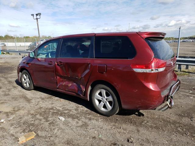 5TDKA3DC7CS015480 - 2012 TOYOTA SIENNA BASE RED photo 2