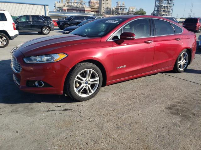 3FA6P0RU3GR140037 - 2016 FORD FUSION TITANIUM HEV BURGUNDY photo 1