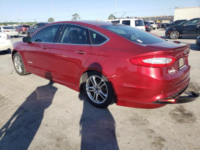 3FA6P0RU3GR140037 - 2016 FORD FUSION TITANIUM HEV BURGUNDY photo 2