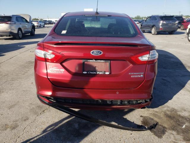 3FA6P0RU3GR140037 - 2016 FORD FUSION TITANIUM HEV BURGUNDY photo 6