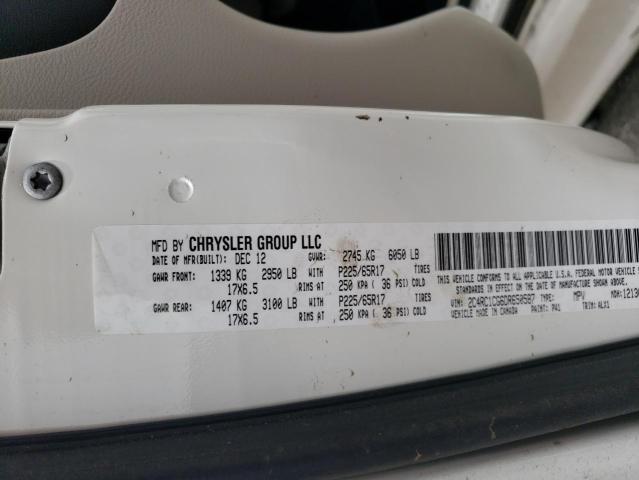 2C4RC1CG6DR650587 - 2013 CHRYSLER TOWN & COU TOURING L WHITE photo 12