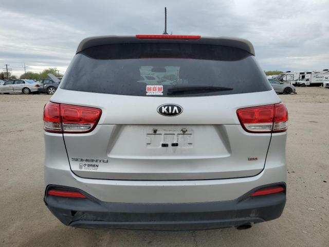 5XYPG4A39GG074550 - 2016 KIA SORENTO LX SILVER photo 6