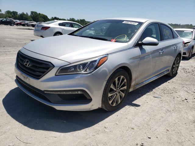 5NPE34AF3FH066531 - 2015 HYUNDAI SONATA SPORT SILVER photo 9