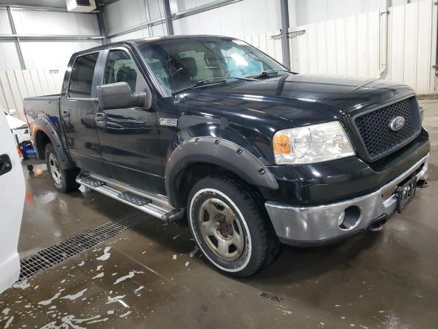 1FTPW14526FA24461 - 2006 FORD F150 SUPERCREW BLACK photo 4