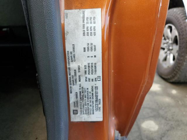 1GCCS196448101120 - 2004 CHEVROLET COLORADO ORANGE photo 12