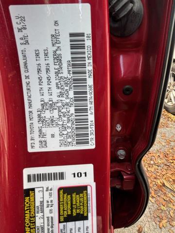 3TYAX5GN3NT045179 - 2022 TOYOTA TACOMA DOUBLE CAB წითელი ფოტო 10