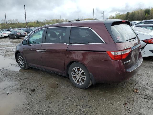 5FNRL5H63CB054208 - 2012 HONDA ODYSSEY EXL BURGUNDY photo 2