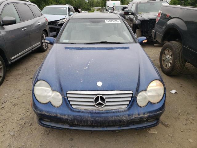 WDBRN40JX3A394810 - 2003 MERCEDES-BENZ C 230K SPORT COUPE BLUE photo 5