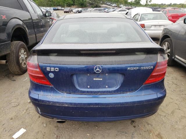 WDBRN40JX3A394810 - 2003 MERCEDES-BENZ C 230K SPORT COUPE BLUE photo 6