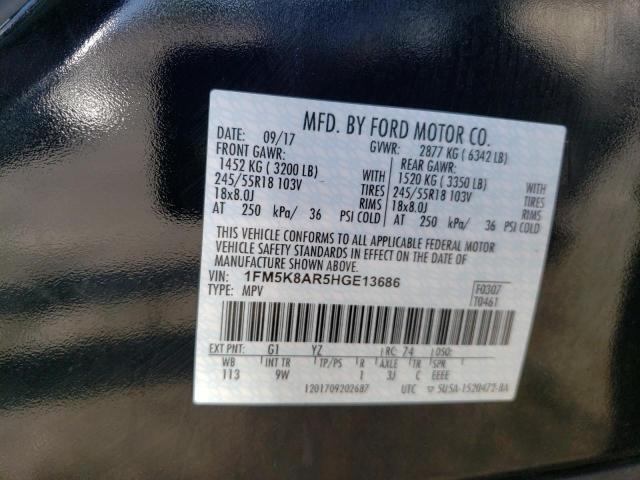 1FM5K8AR5HGE13686 - 2017 FORD EXPLORER POLICE INTERCEPTOR 黑色 照片 14