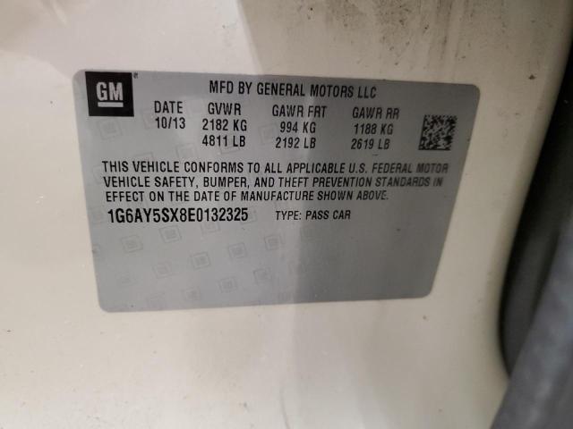 1G6AY5SX8E0132325 - 2014 CADILLAC CTS PERFORMANCE COLLECTION Blanco foto 12