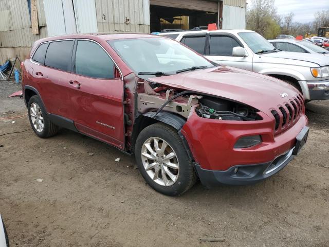 1C4PJLDSXEW238161 - 2014 JEEP CHEROKEE LIMITED RED photo 4