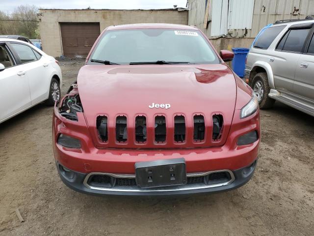1C4PJLDSXEW238161 - 2014 JEEP CHEROKEE LIMITED RED photo 5