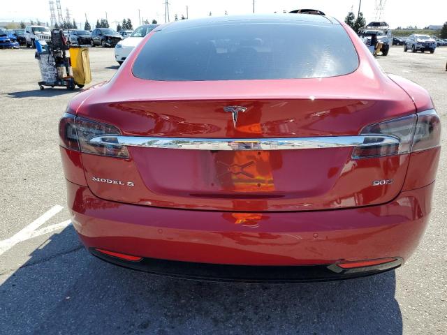 5YJSA1E21GF143959 - 2016 TESLA MODEL S RED photo 6