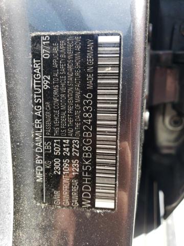 WDDHF5KB8GB248336 - 2016 MERCEDES-BENZ E 350 GRAY photo 12