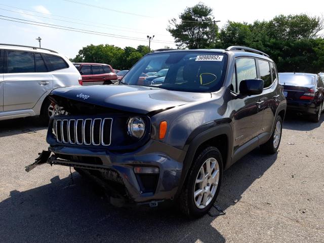 ZACNJABB6KPJ76097 - 2019 JEEP RENEGADE LATITUDE GRAY photo 2