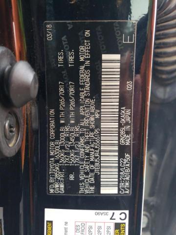 JTEBU5JR4J5565195 - 2018 TOYOTA 4RUNNER SR5/SR5 PREMIUM 黑色 照片 12