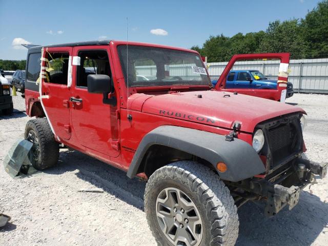 1C4BJWFG1EL201313 - 2014 JEEP WRANGLER RUBICON RED photo 1