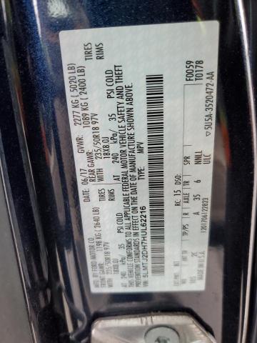 5LMTJ2DH7HUL62216 - 2017 LINCOLN MKC SELECT 蓝色 照片 13