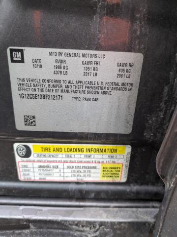 1G1ZC5E13BF212171 - 2011 CHEVROLET MALIBU 1LT GRAY photo 13