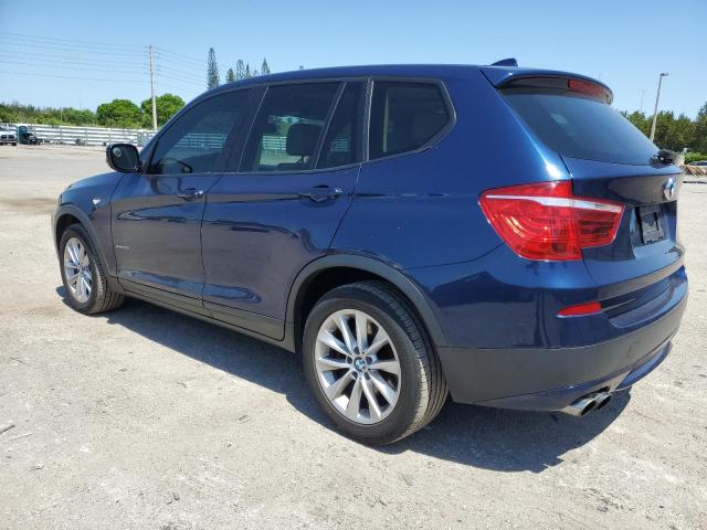 5UXWX9C57D0A19363 - 2013 BMW X3 XDRIVE28I BLUE photo 2