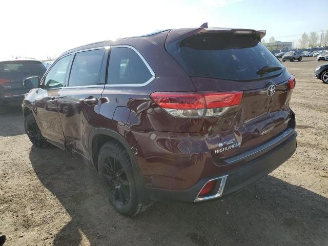 5TDDZRFH3JS488724 - 2018 TOYOTA HIGHLANDER LIMITED MAROON photo 2