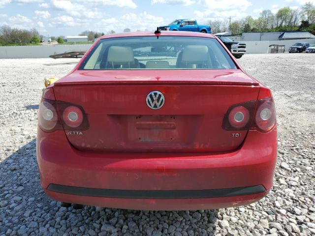 3VWRL7AJ7AM141903 - 2010 VOLKSWAGEN JETTA TDI RED photo 6