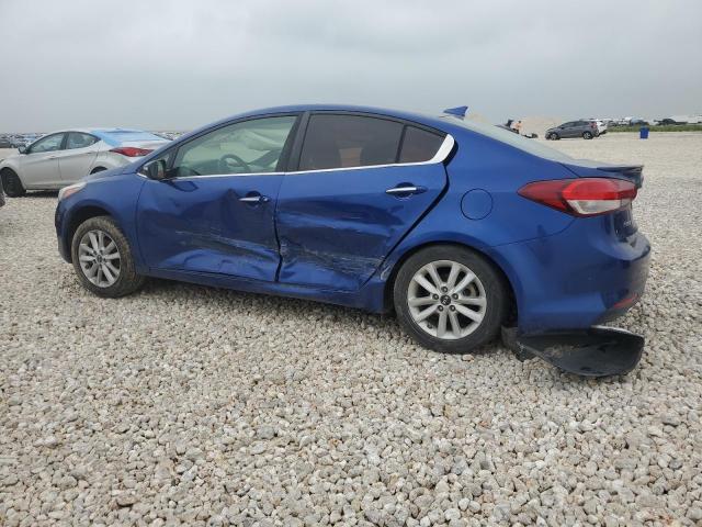 3KPFL4A74HE046874 - 2017 KIA FORTE LX BLUE photo 2