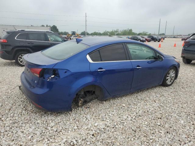 3KPFL4A74HE046874 - 2017 KIA FORTE LX BLUE photo 3