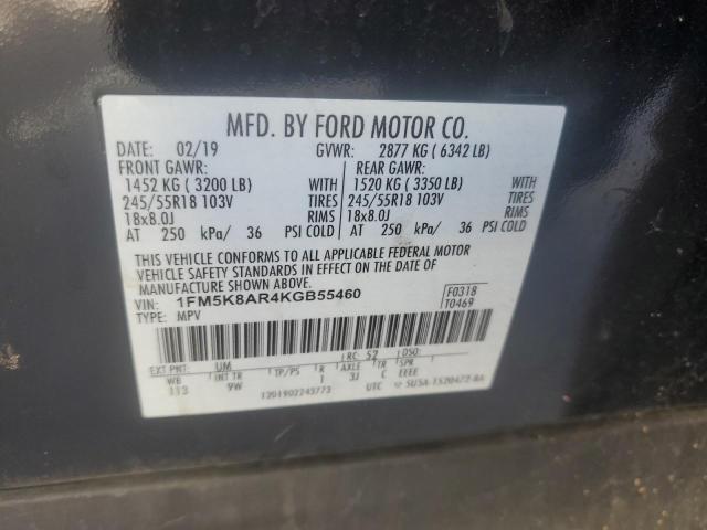 1FM5K8AR4KGB55460 - 2019 FORD EXPLORER POLICE INTERCEPTOR 黑色 照片 13