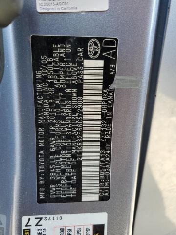 2T1KR32E66C572908 - 2006 TOYOTA COROLLA MA XR BLUE photo 12