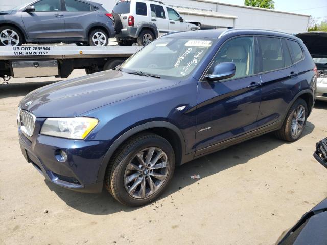 5UXWX9C57D0A24529 - 2013 BMW X3 XDRIVE28I BLUE photo 1