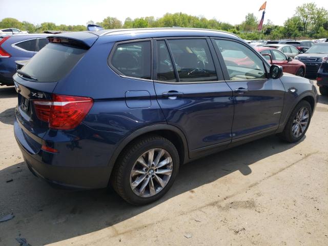 5UXWX9C57D0A24529 - 2013 BMW X3 XDRIVE28I BLUE photo 3