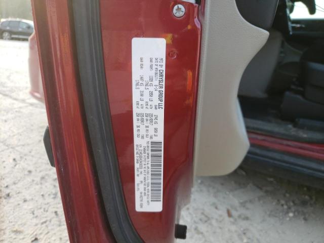 2C4RDGBG4ER458359 - 2014 DODGE GRAND CARA SE RED photo 13