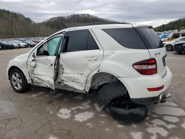 4JGBB8GB9BA739045 - 2011 MERCEDES-BENZ ML 350 4MATIC WHITE photo 2