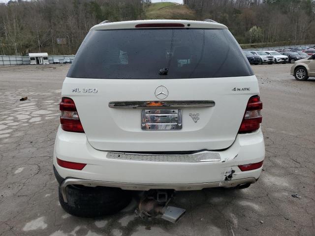 4JGBB8GB9BA739045 - 2011 MERCEDES-BENZ ML 350 4MATIC WHITE photo 6