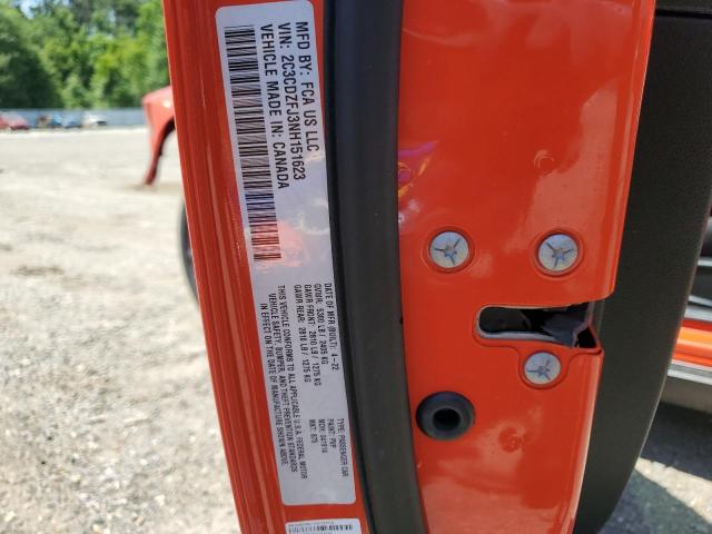 2C3CDZFJ3NH151623 - 2022 DODGE CHALLENGER R/T SCAT PACK ORANGE photo 13