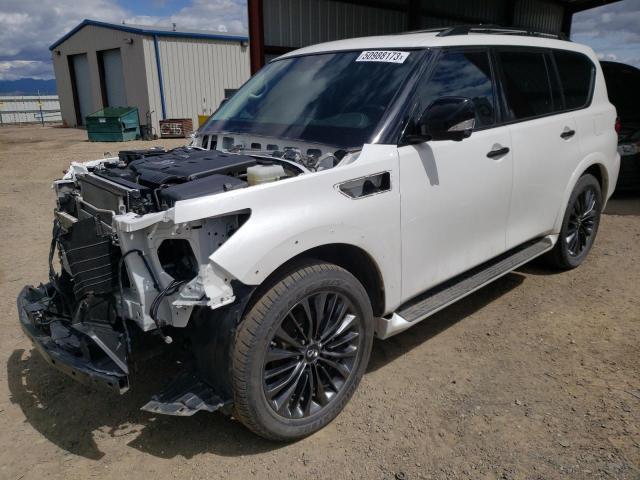 JN8AZ2AE4M9267812 - 2021 INFINITI QX80 LUXE WHITE photo 1