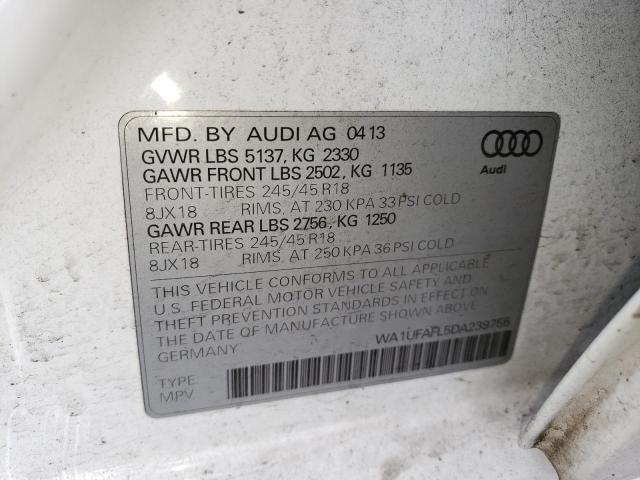 WA1UFAFL5DA239755 - 2013 AUDI A4 ALLROAD PREMIUM PLUS WHITE photo 12