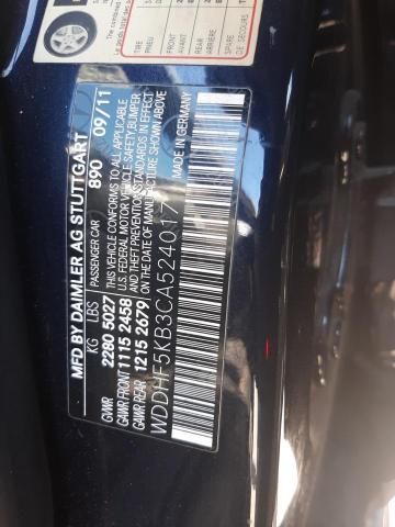 WDDHF5KB3CA524017 - 2012 MERCEDES-BENZ E 350 BLUE photo 12