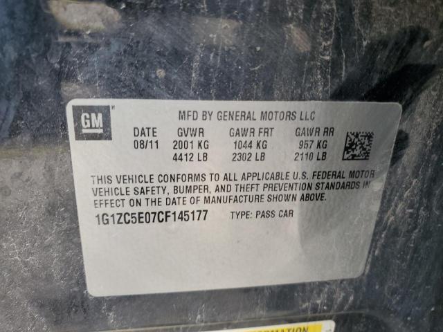 1G1ZC5E07CF145177 - 2012 CHEVROLET MALIBU 1LT 黑色 照片 12