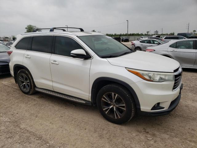 5TDKKRFH1GS132552 - 2016 TOYOTA HIGHLANDER XLE 白色 照片 4