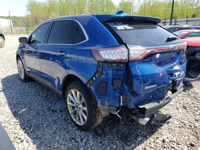 2FMPK4K86JBB37491 - 2018 FORD EDGE TITANIUM BLUE photo 2