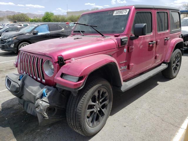 1C4JJXP60NW103007 - 2022 JEEP WRANGLER U SAHARA 4XE PINK photo 1