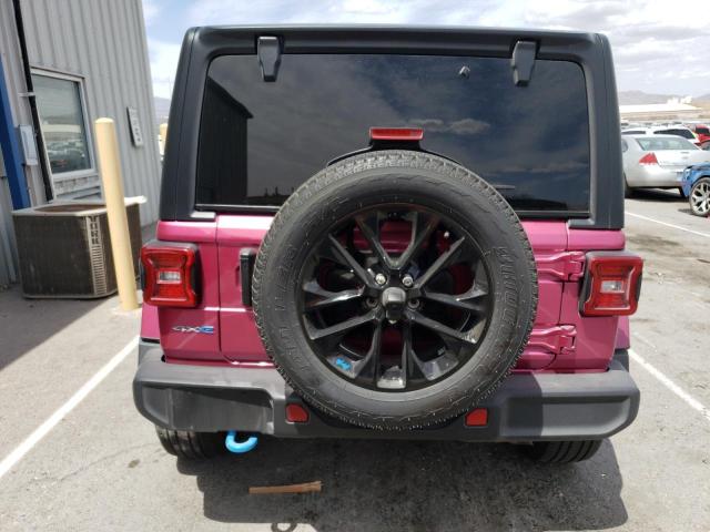 1C4JJXP60NW103007 - 2022 JEEP WRANGLER U SAHARA 4XE PINK photo 6