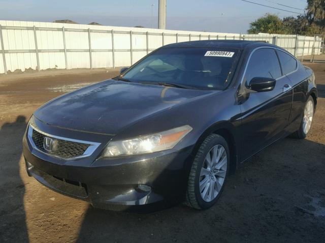 1HGCS22848A008955 - 2008 HONDA ACCORD EXL BLACK photo 2