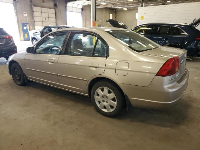 1HGES26782L056416 - 2002 HONDA CIVIC EX BEIGE photo 2