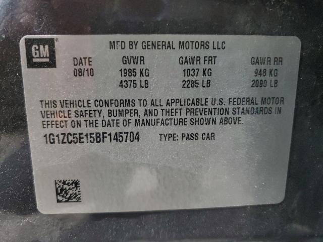 1G1ZC5E15BF145704 - 2011 CHEVROLET MALIBU 1LT 灰色 照片 12