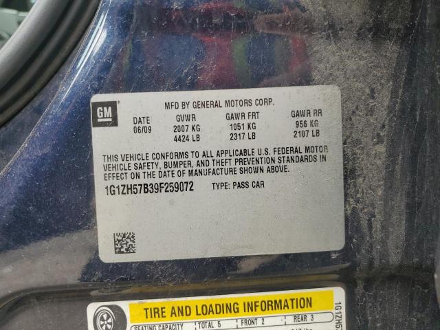 1G1ZH57B39F259072 - 2009 CHEVROLET MALIBU 1LT 蓝色 照片 12